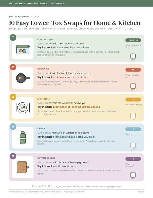 Preview: 10 easy lower-tox swaps