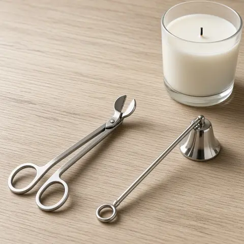 Illustrative photo for Airy Abode Candle Wick Trimmer and Snuffer Set