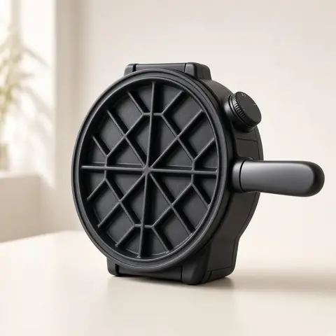 Illustrative photo for Amazon Basics Mini Belgian Waffle Maker, 8-Inch Ceramic Plate