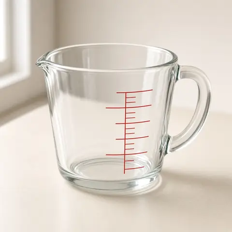 Illustrative photo for Amazon Basics 8-Cup Glass Measuring Cup