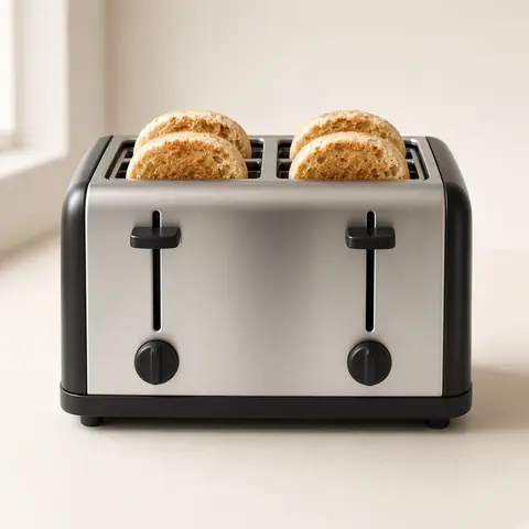 Illustrative photo for BLACK+DECKER 4-Slice Toaster with Dual Shade Controls