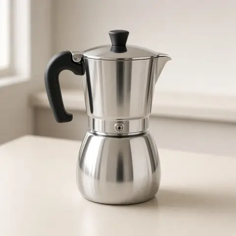Illustrative photo for Bialetti Venus Stainless Steel Stovetop Espresso Maker, 6-Cup