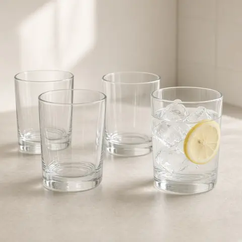 Illustrative photo for Bormioli Rocco Rock Bar Tempered Glass Coolers, 16.25 oz, Set of 6