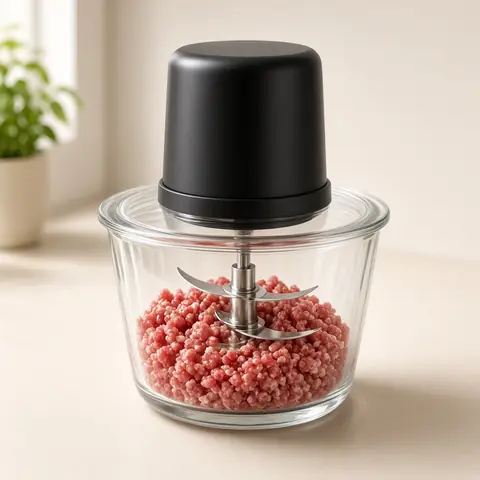 Illustrative photo for 2-Speed Electric Food Chopper with 8-Cup Glass Bowl