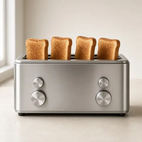 Illustrative photo for Cuisinart 4-Slice Toaster with Extra-Wide Slots, Stainless Steel