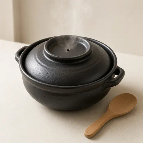 Illustrative photo for Japanese Donabe Clay Rice Cooker, 2-Rice-Cup