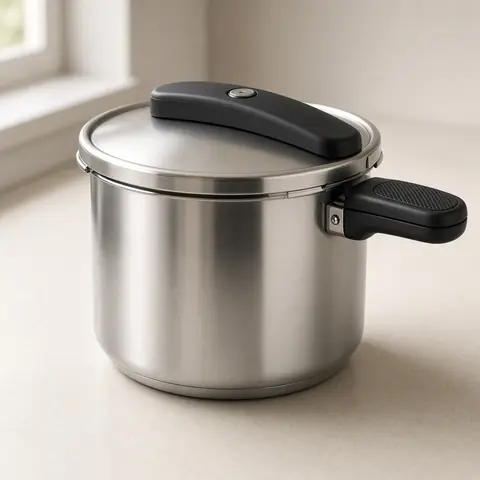 Illustrative photo for Fissler Vitaquick 10.6-Quart Stainless Pressure Cooker