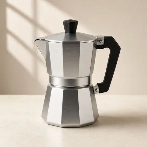 Illustrative photo for GROSCHE Milano Steel Stovetop Espresso Maker