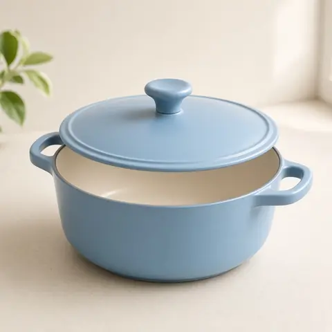 Illustrative photo for Lodge Essential Enamel Cast Iron Dutch Oven, 6 Quart
