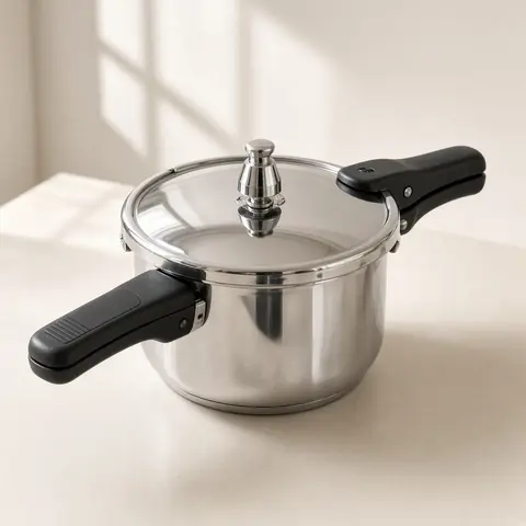Illustrative photo for Presto 6-Quart Stainless Steel Stovetop Pressure Cooker
