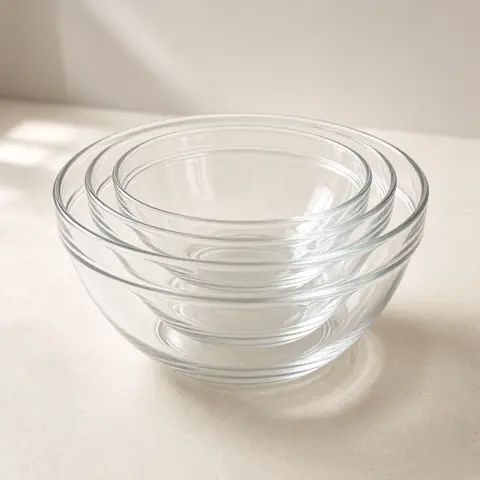 Illustrative photo for Pyrex 3-Piece Glass Mixing Bowl Set