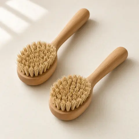 Illustrative photo for Redecker Tampico Fiber Dish Brushes, Set of 2