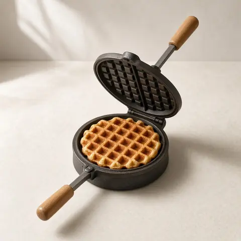 Illustrative photo for Rome's #1100 Old Fashioned Cast Iron Waffle Iron