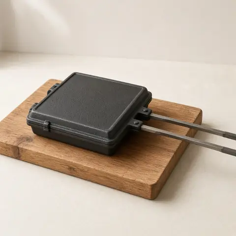 Illustrative photo for ROME Chuckwagon Cast Iron Waffle Iron (1028)