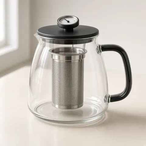 Illustrative photo for Teabloom Virtuoso 2-in-1 Glass Tea Kettle & Steeper